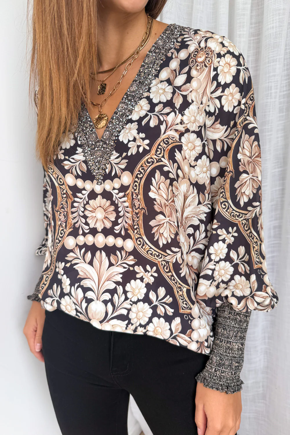Tigerlily Top - Black Vintage Pearl - Image 5