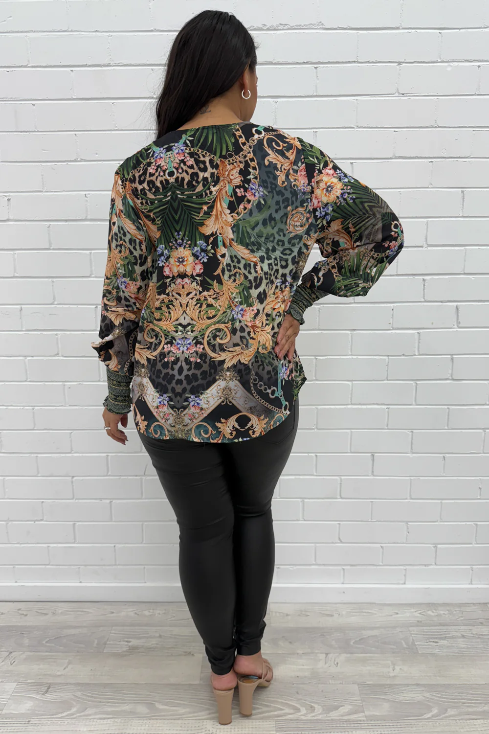Tigerlily Top - Green Tropical - Image 13