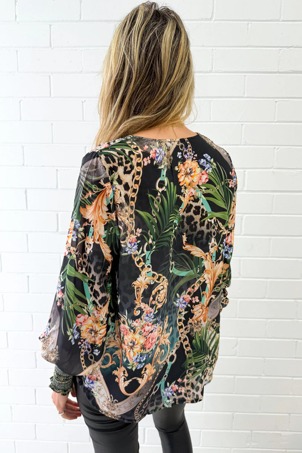 Tigerlily Top - Green Tropical - Image 5