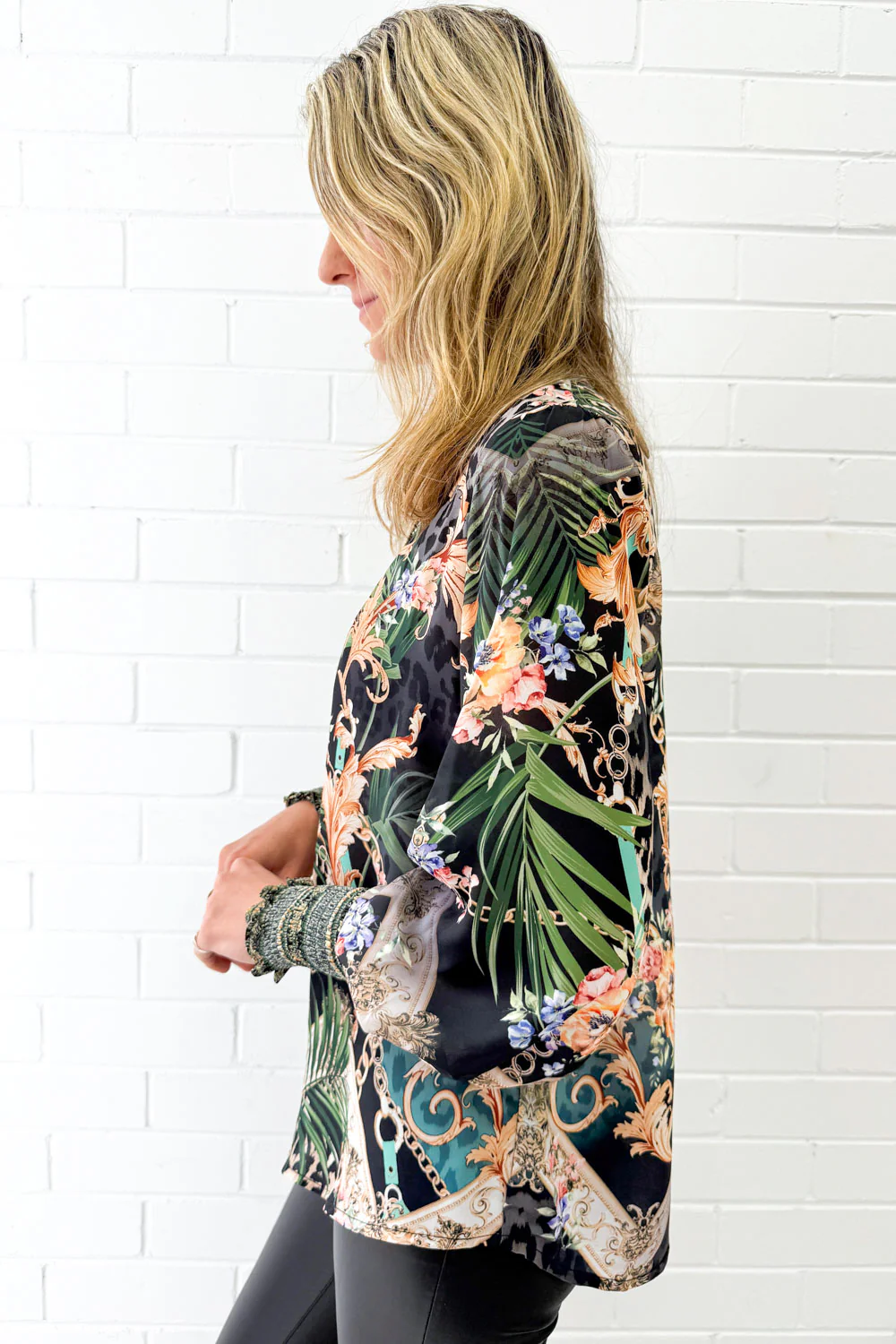 Tigerlily Top - Green Tropical - Image 6