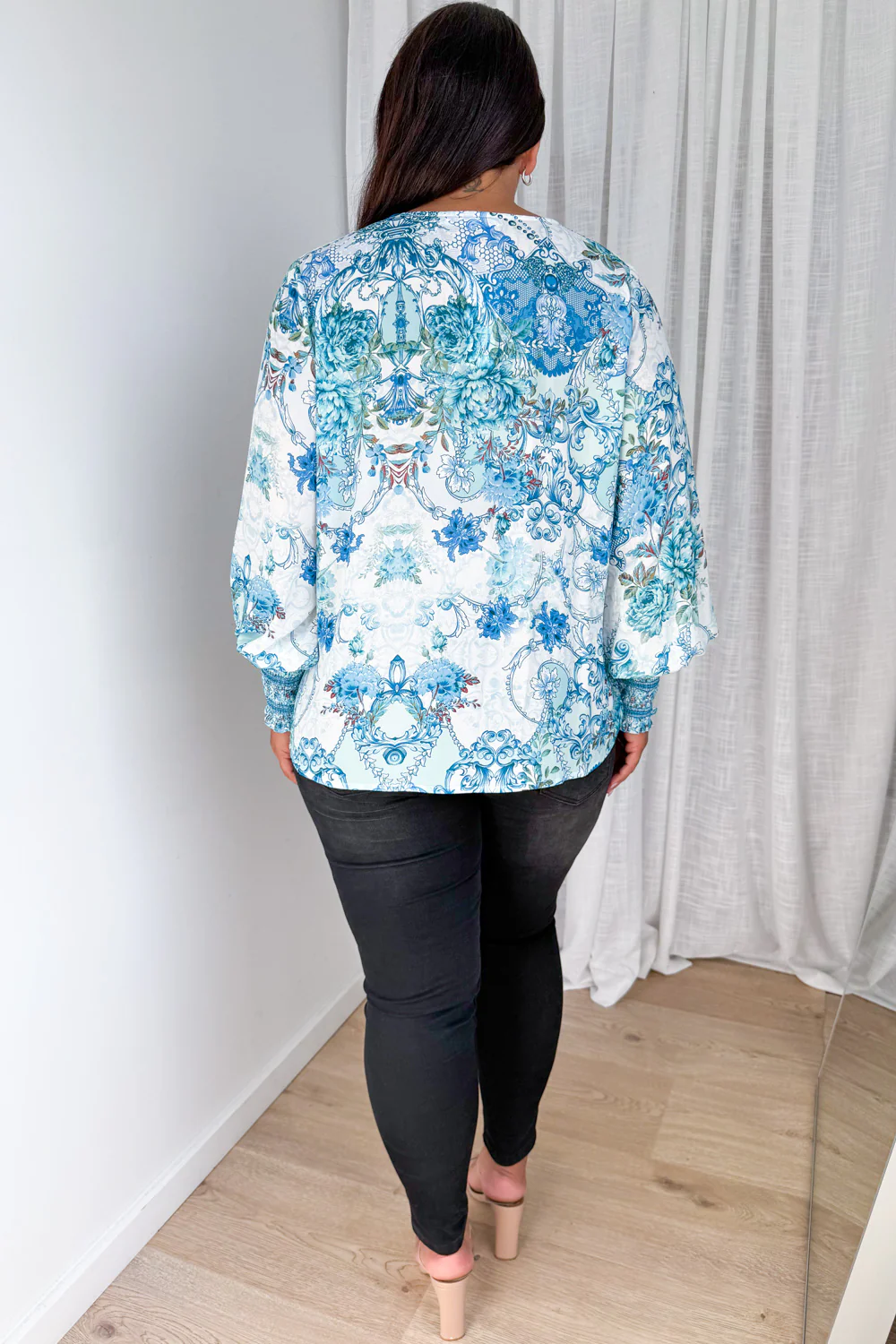 Tigerlily Top - Teal Floral - Image 11