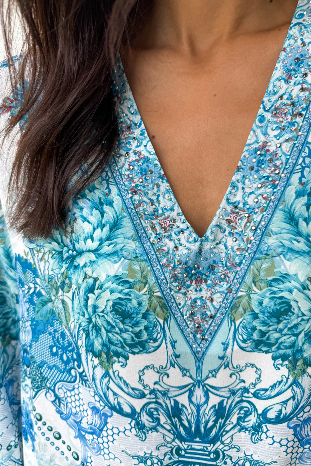 Tigerlily Top - Teal Floral - Image 3