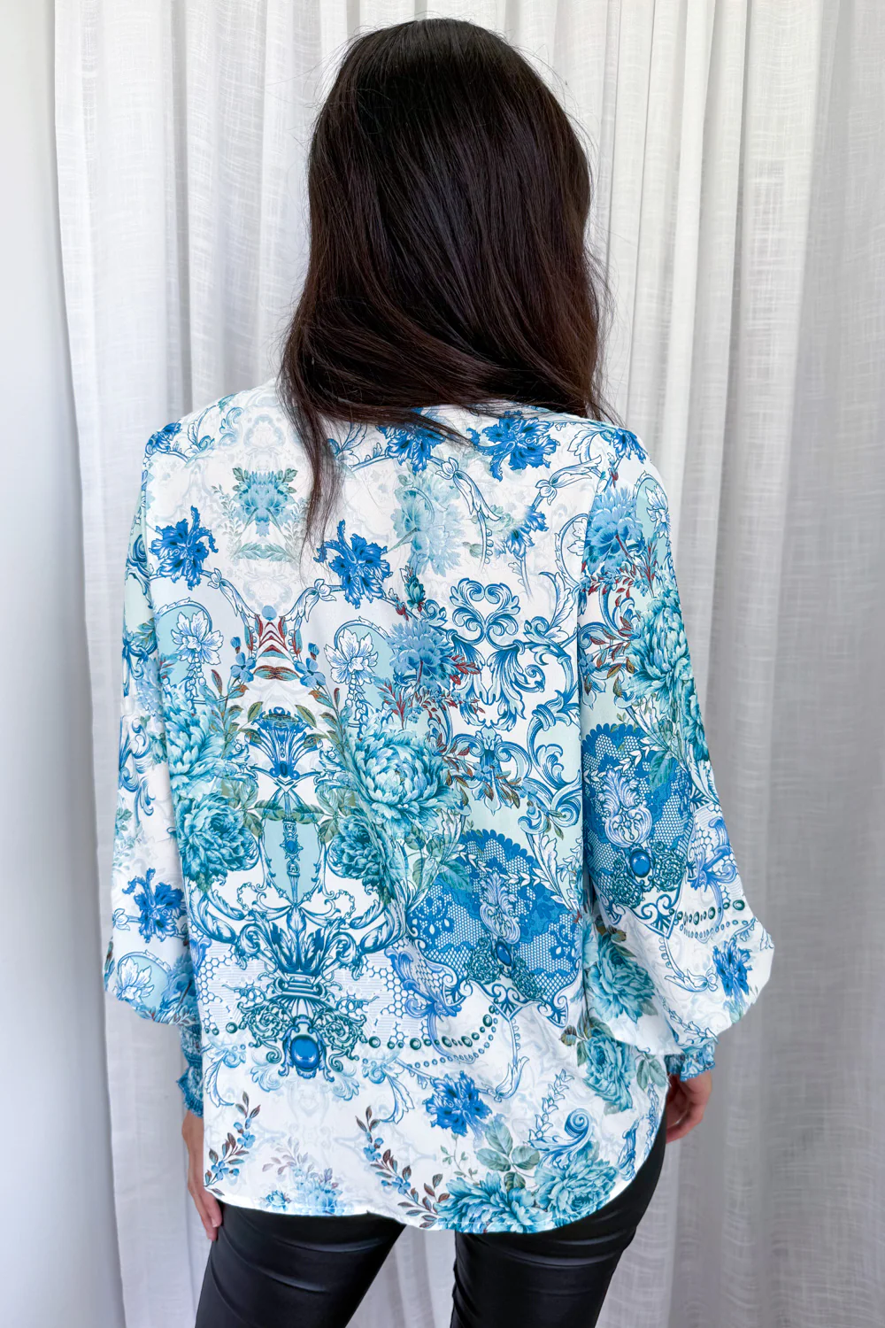 Tigerlily Top - Teal Floral - Image 7