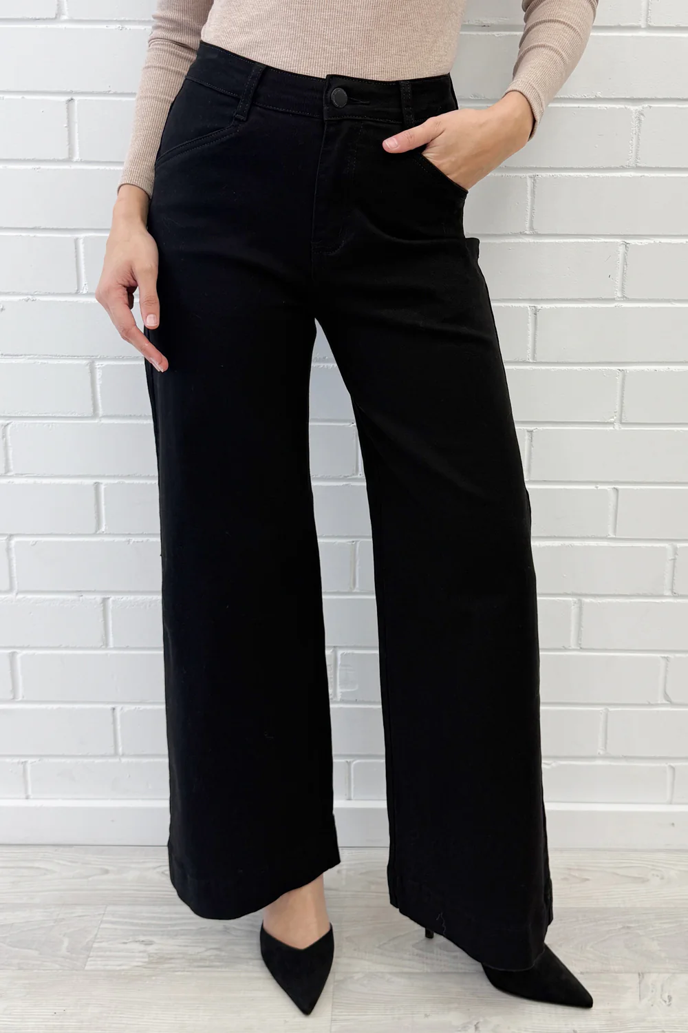 Tilda Wide Leg Denim Jeans - Image 5