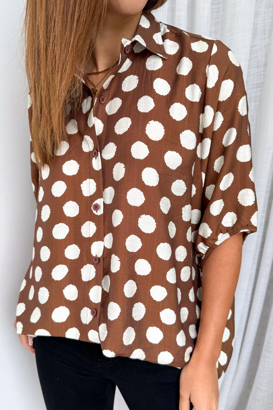 Trista Shirt - Chocolate Spot - Image 3