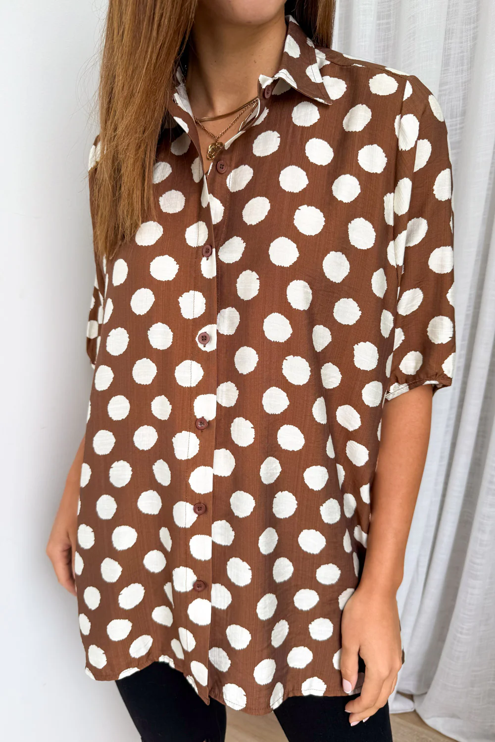 Trista Shirt - Chocolate Spot - Image 4