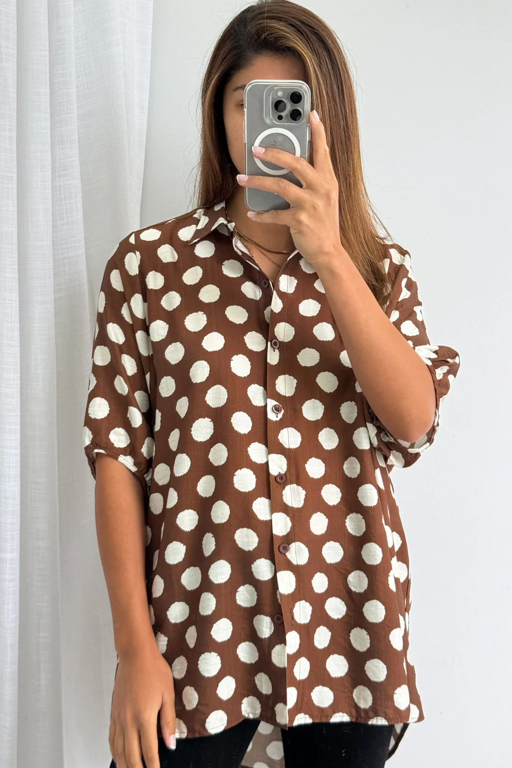 Trista Shirt - Chocolate Spot - Image 9