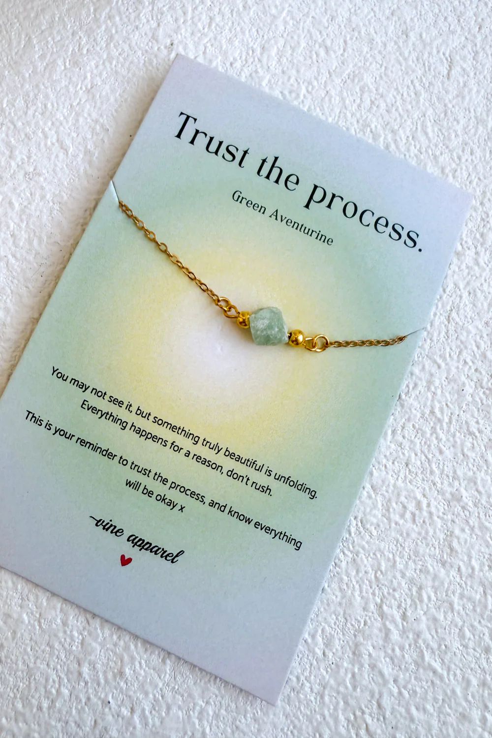 Trust The Process Bracelet - Green Aventurine - Image 5