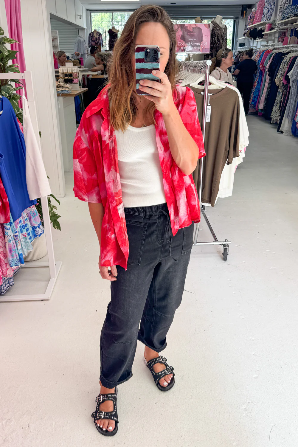 Tulum Escape Shirt - Red Crush Tie Dye - Image 17