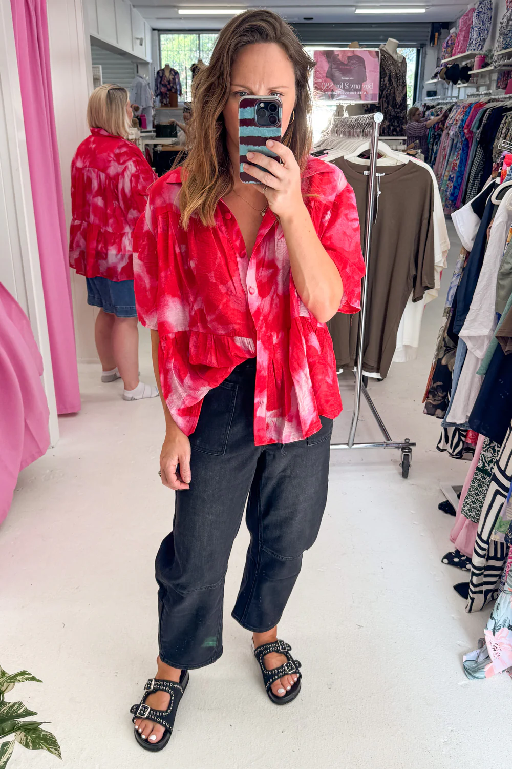 Tulum Escape Shirt - Red Crush Tie Dye - Image 18