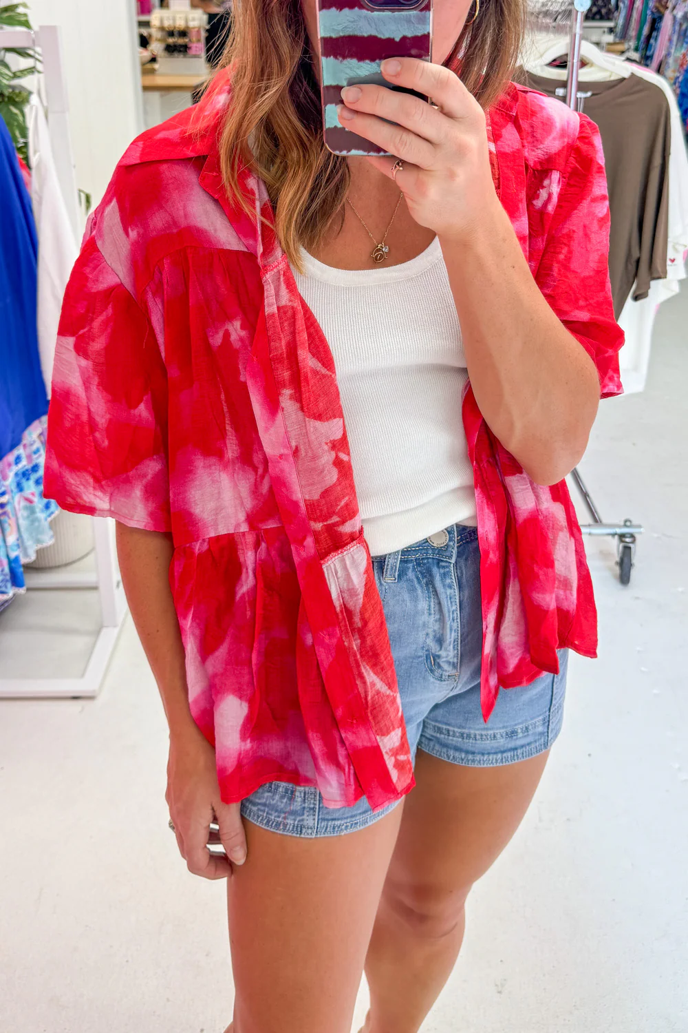 Tulum Escape Shirt - Red Crush Tie Dye - Image 20