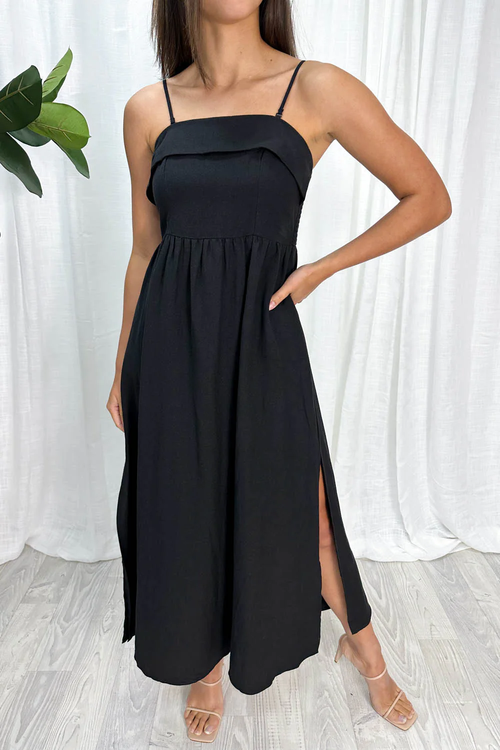 Two Way Maxi Dress - Black - Image 3