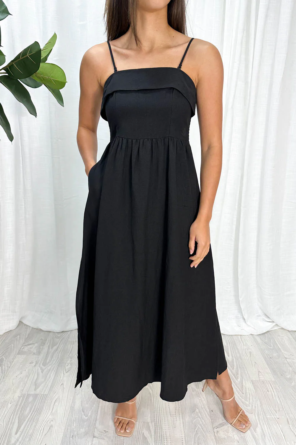Two Way Maxi Dress - Black - Image 4
