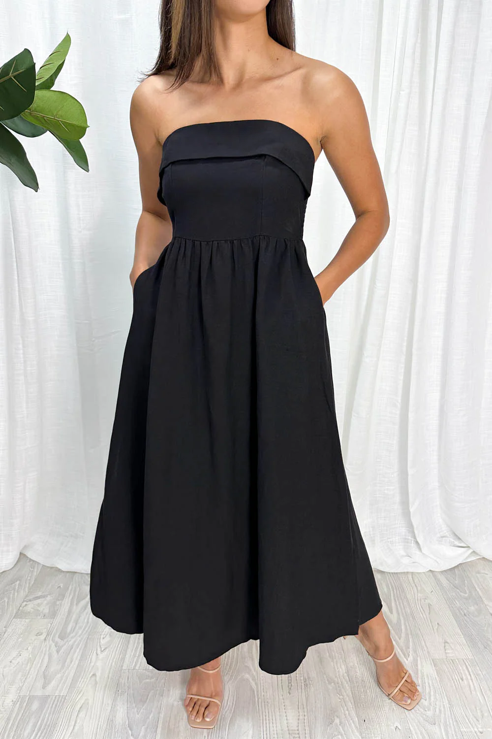 Two Way Maxi Dress - Black - Image 5