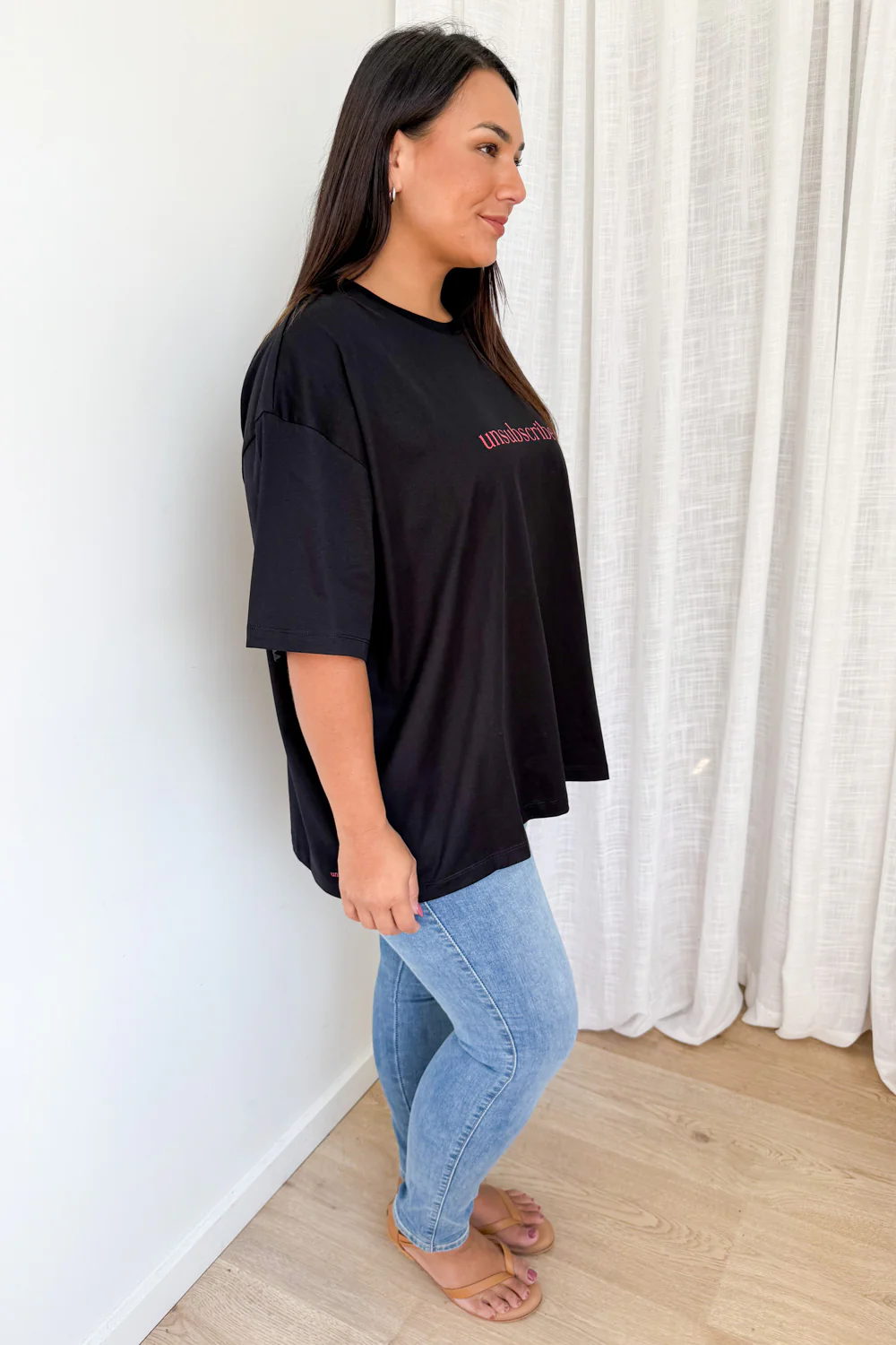 Unsubscribe Oversized Tee - Black - Image 16