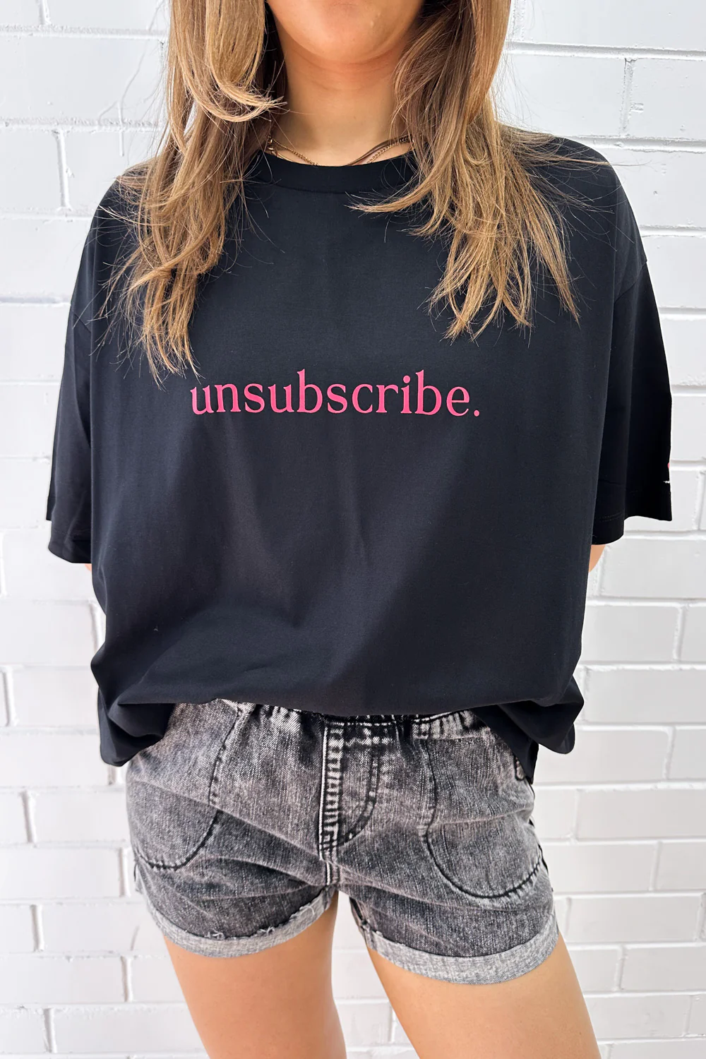 Unsubscribe Oversized Tee - Black - Image 21