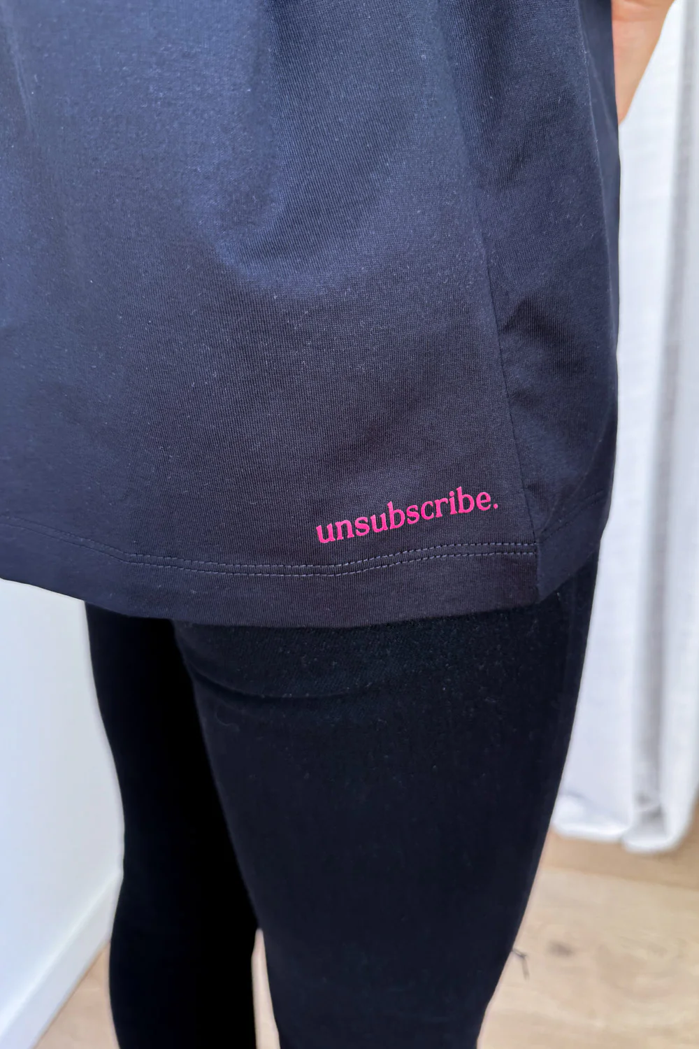 Unsubscribe Oversized Tee - Black - Image 8