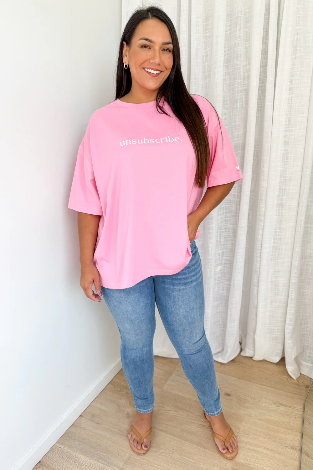 Unsubscribe Oversized Tee - Pink - Image 11