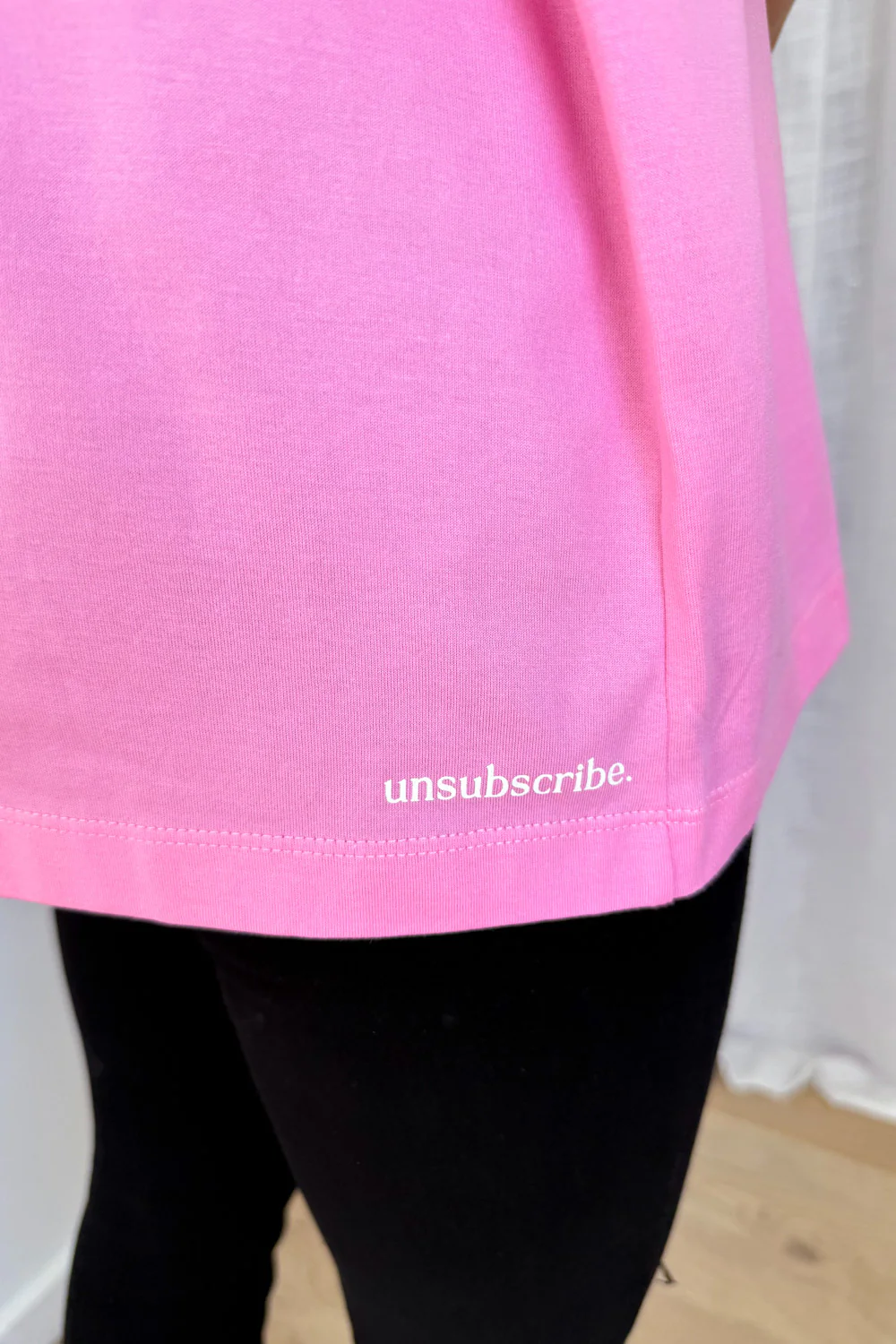 Unsubscribe Oversized Tee - Pink - Image 8