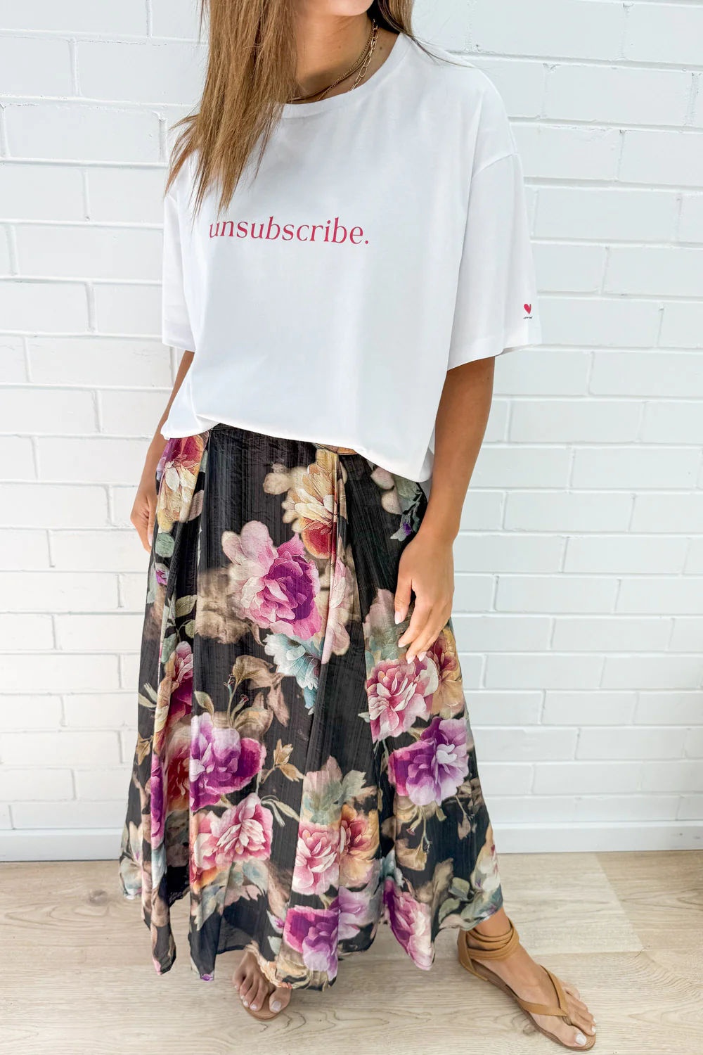 Unsubscribe Oversized Tee - White - Image 12