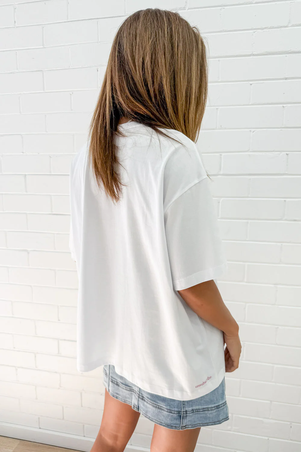 Unsubscribe Oversized Tee - White - Image 16
