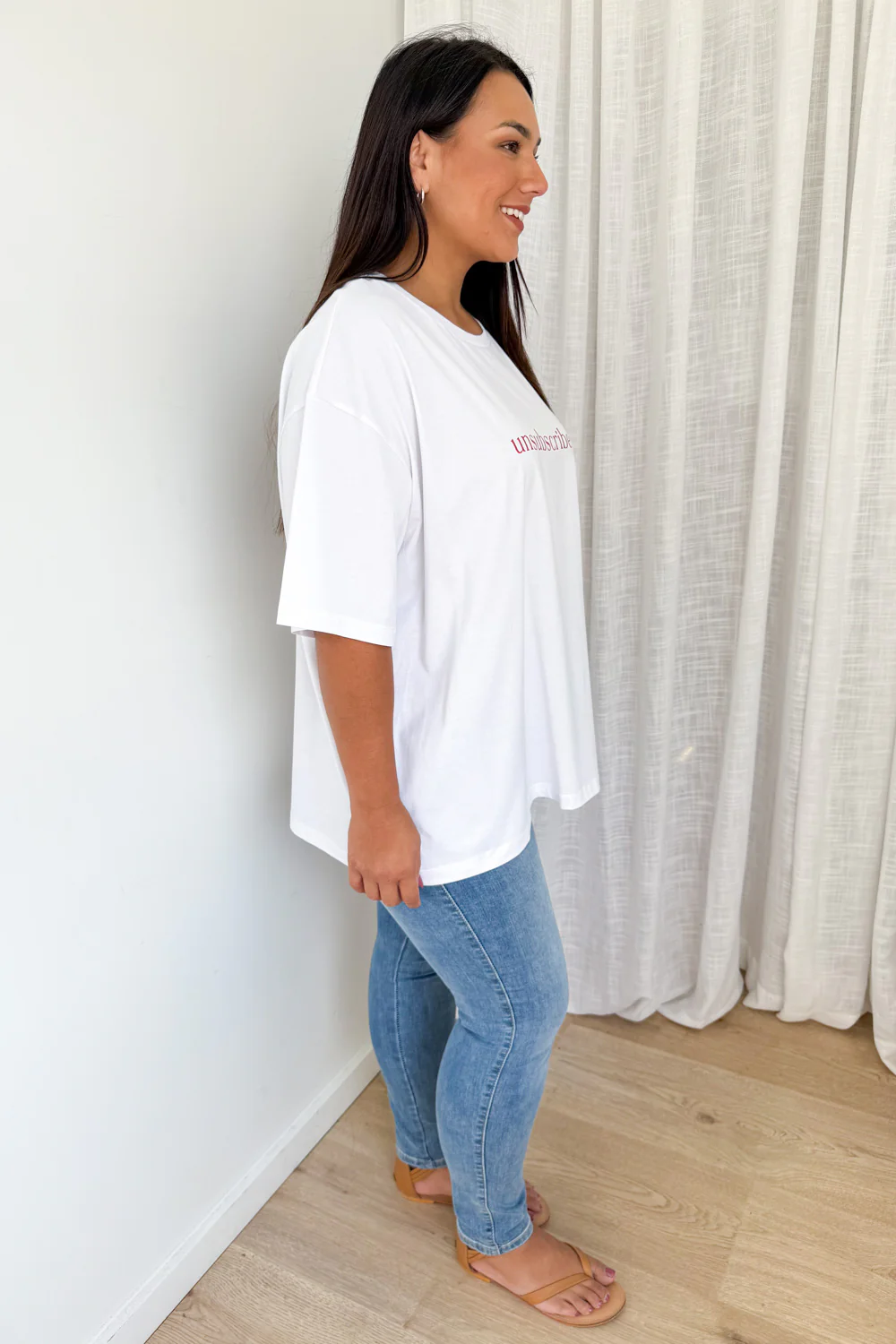 Unsubscribe Oversized Tee - White - Image 18