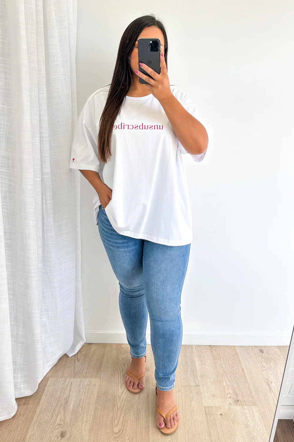 Unsubscribe Oversized Tee - White - Image 20