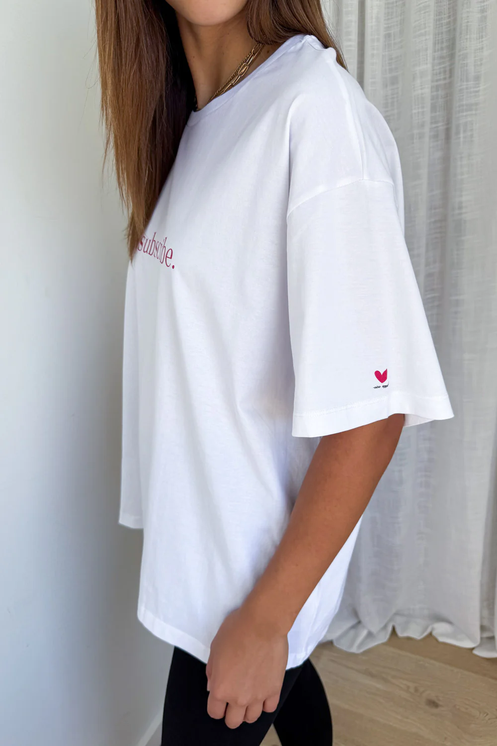 Unsubscribe Oversized Tee - White - Image 5