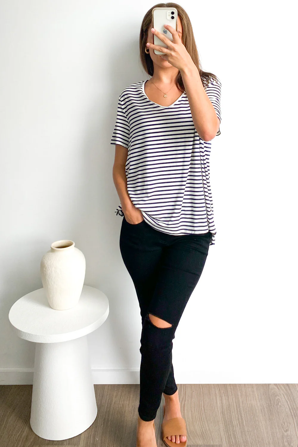 Vera Tee - Navy Stripe - Image 11