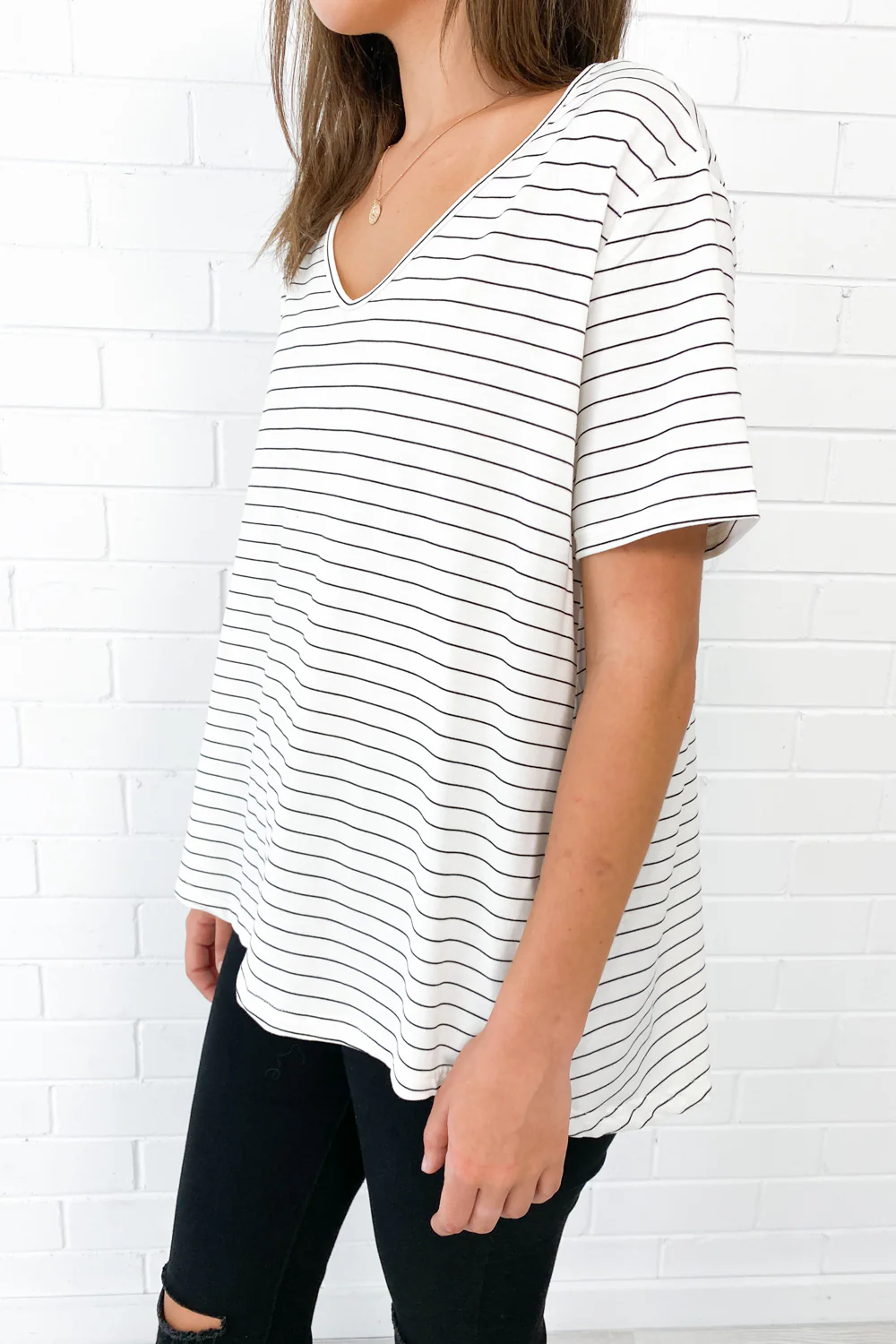 Vera Tee - Navy Stripe - Image 4
