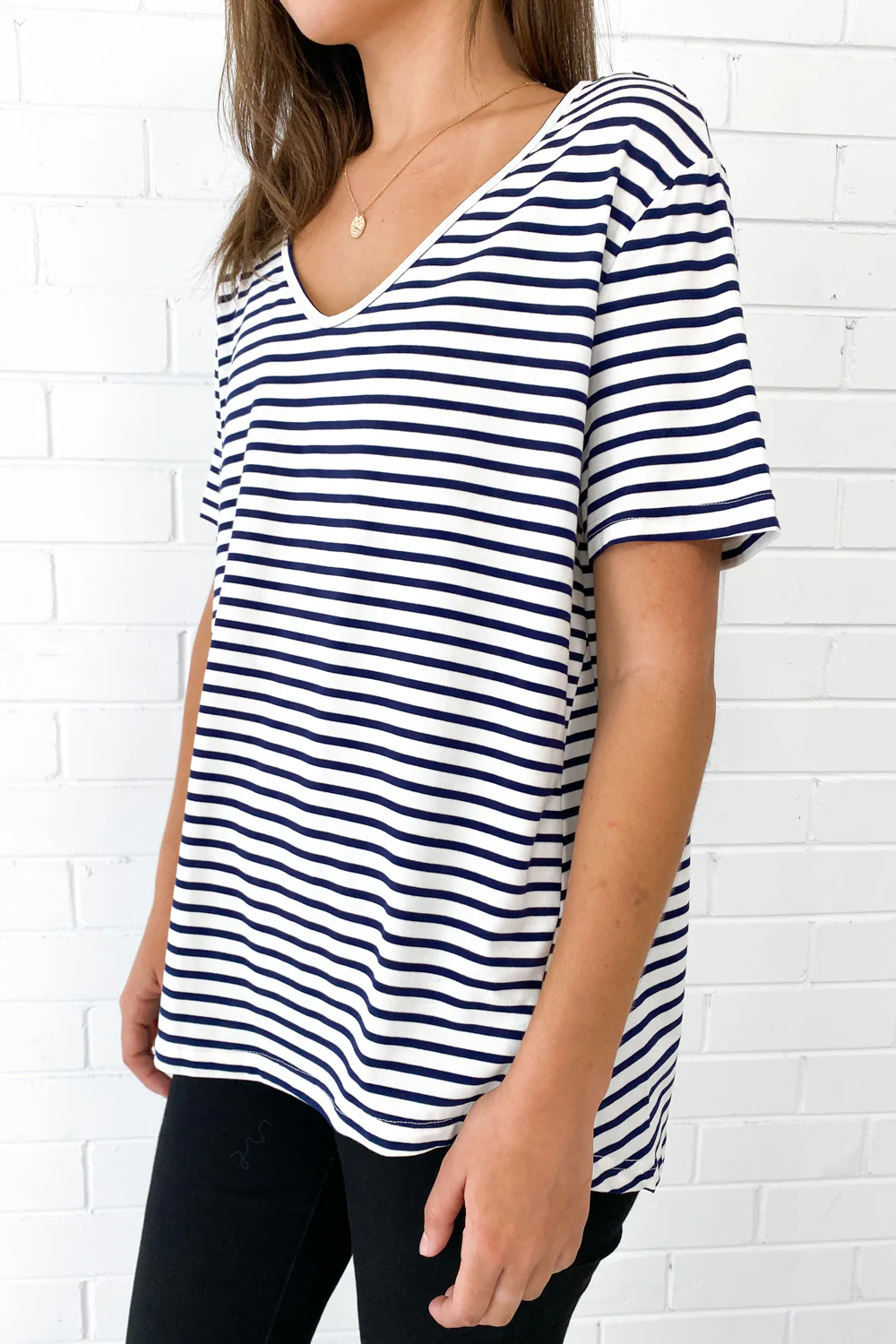 Vera Tee - Navy Stripe - Image 9