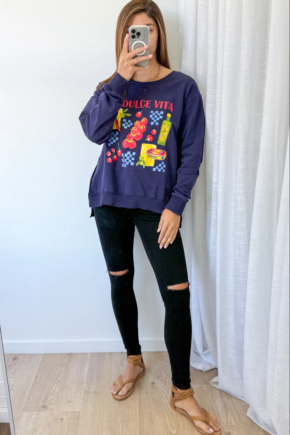 Verona Sweatshirt - Navy - Image 3