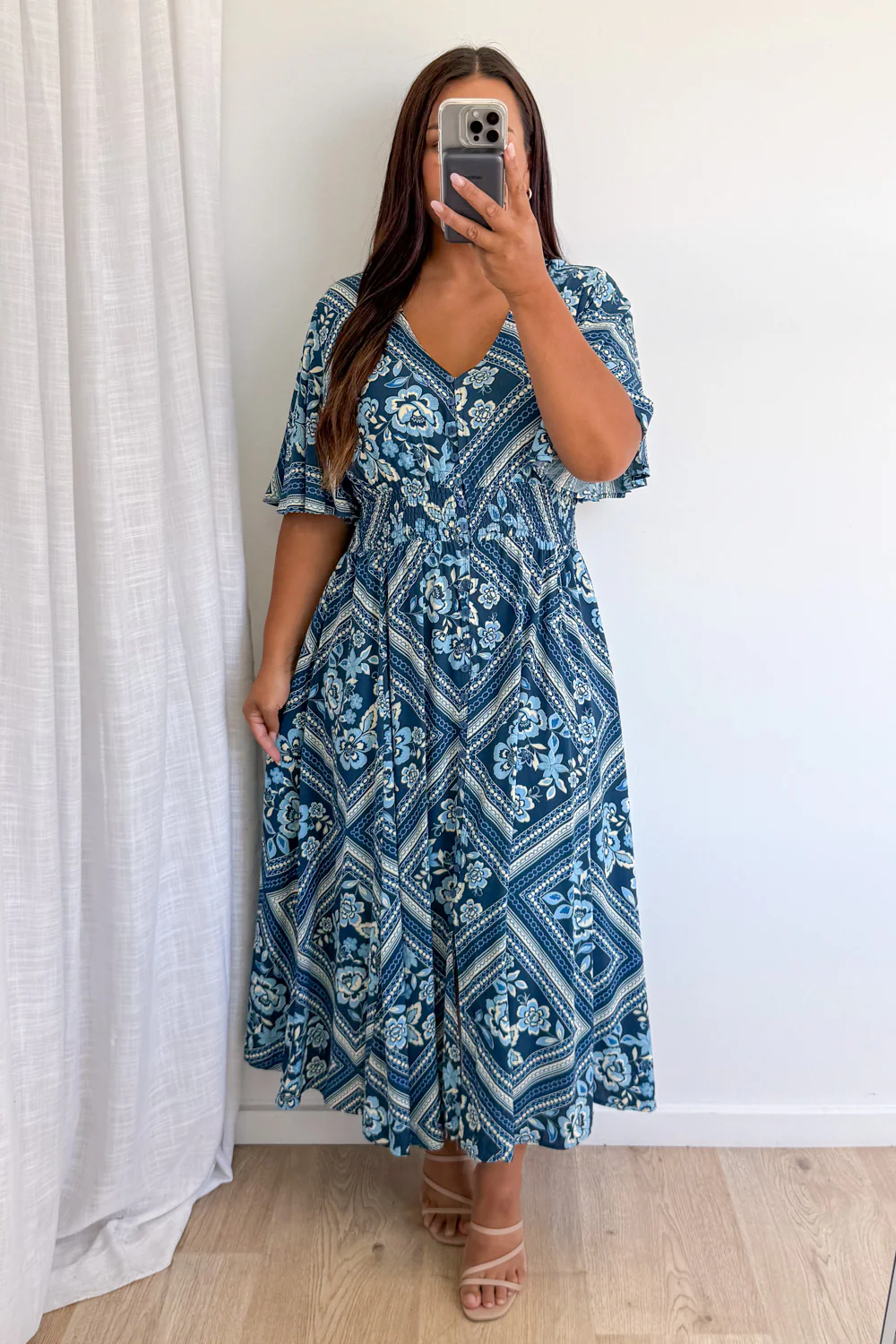 Vicki Dress - Blue Tile - Image 7