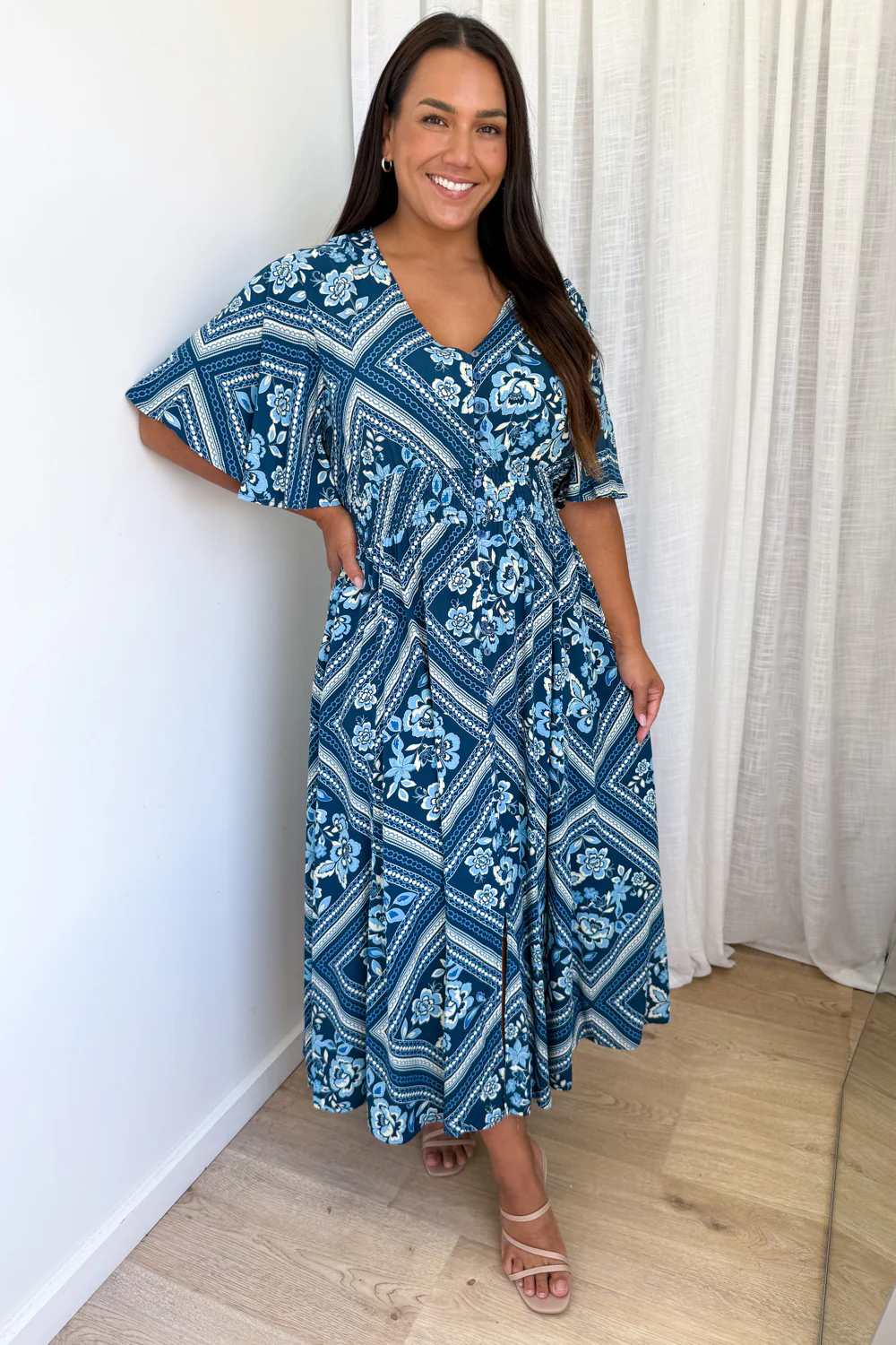 Vicki Dress - Blue Tile - Image 8