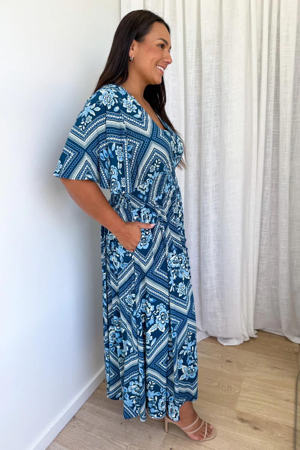 Vicki Dress - Blue Tile - Image 9