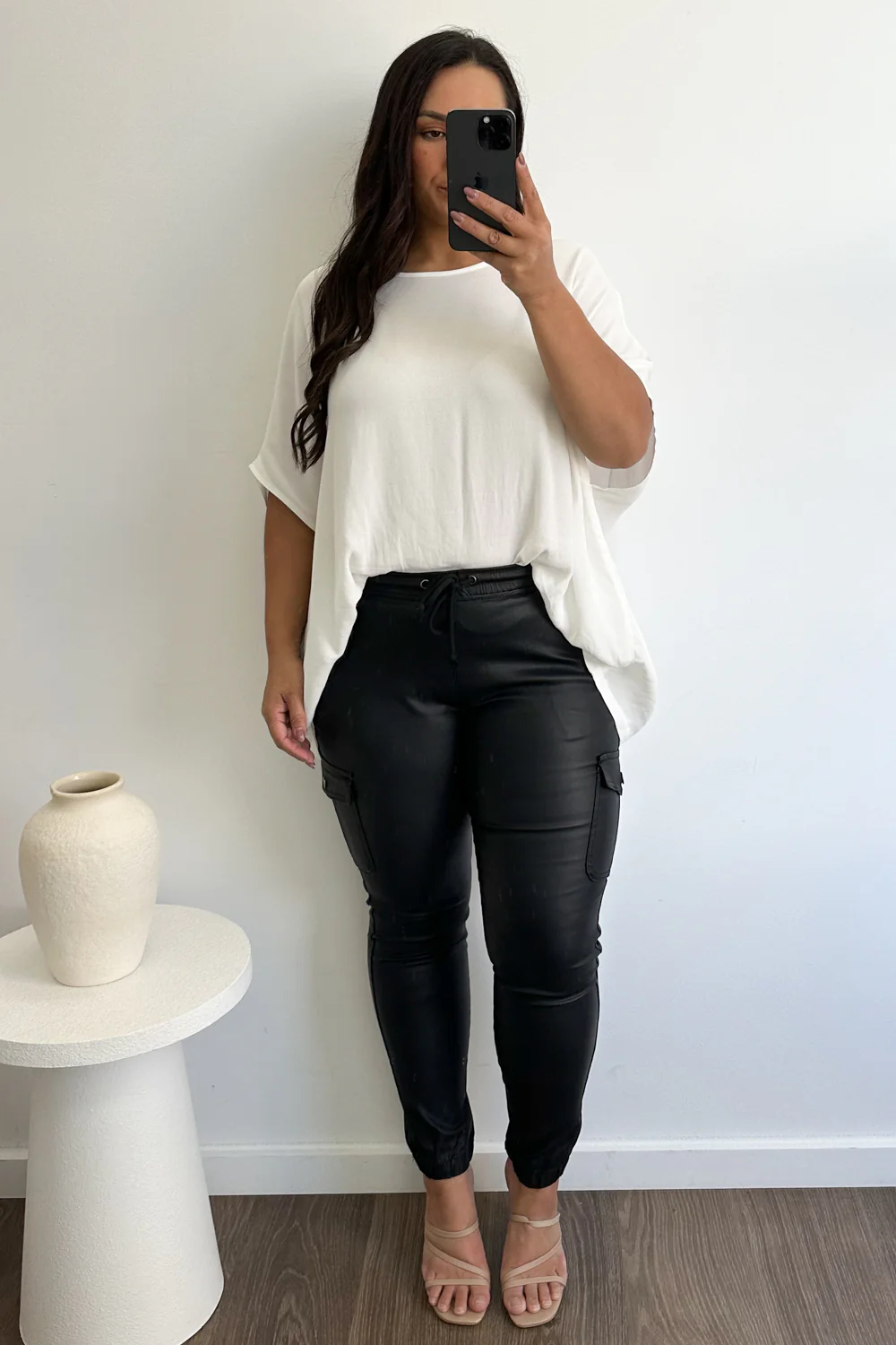 Wet Look Jogger - Black - Image 17