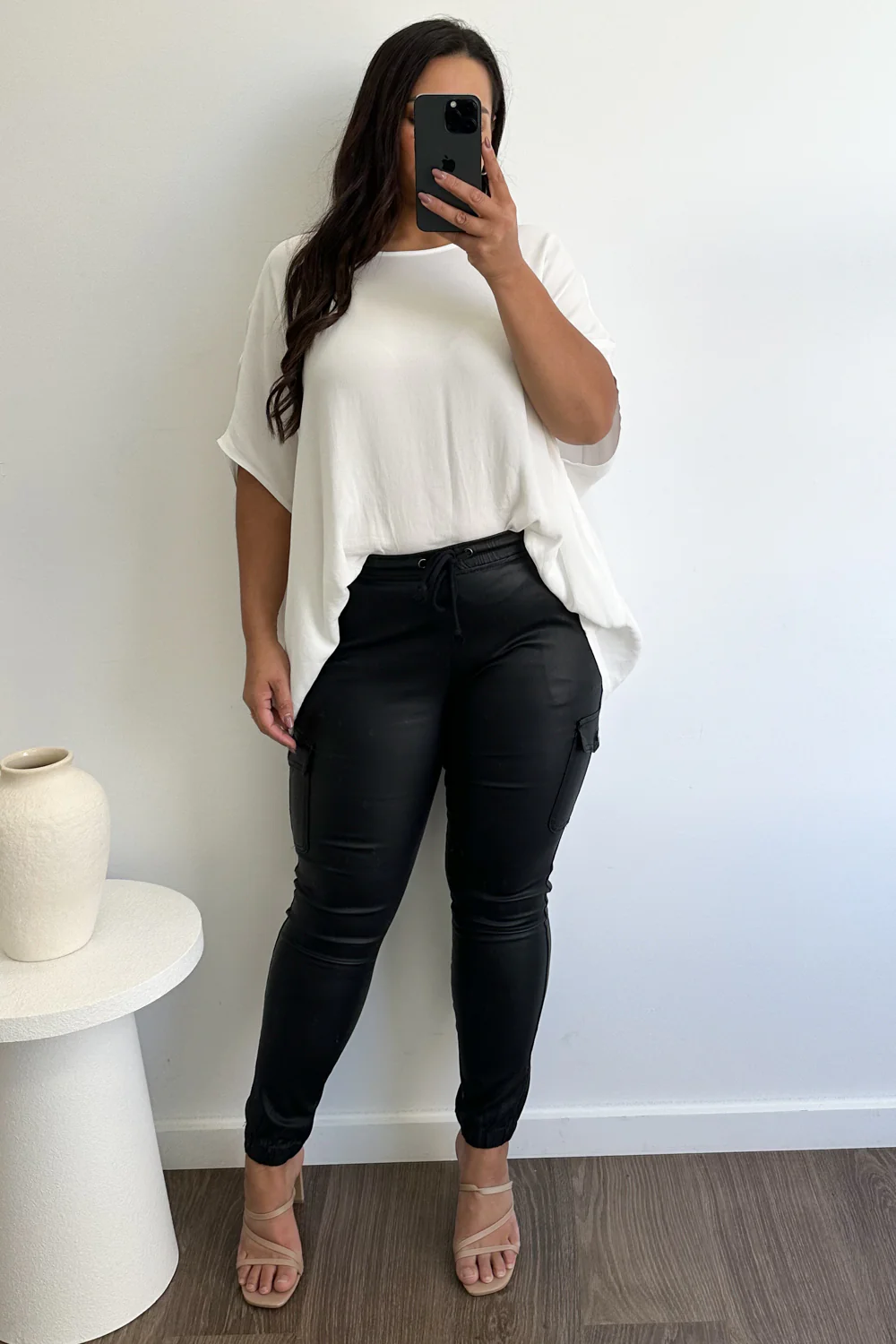Wet Look Jogger - Black - Image 18