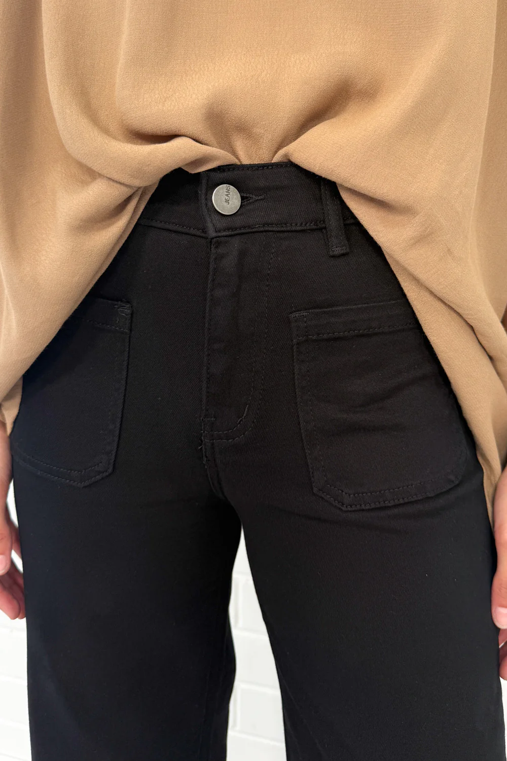 Whitley High Rise Wide Leg Jeans - Black - Image 11
