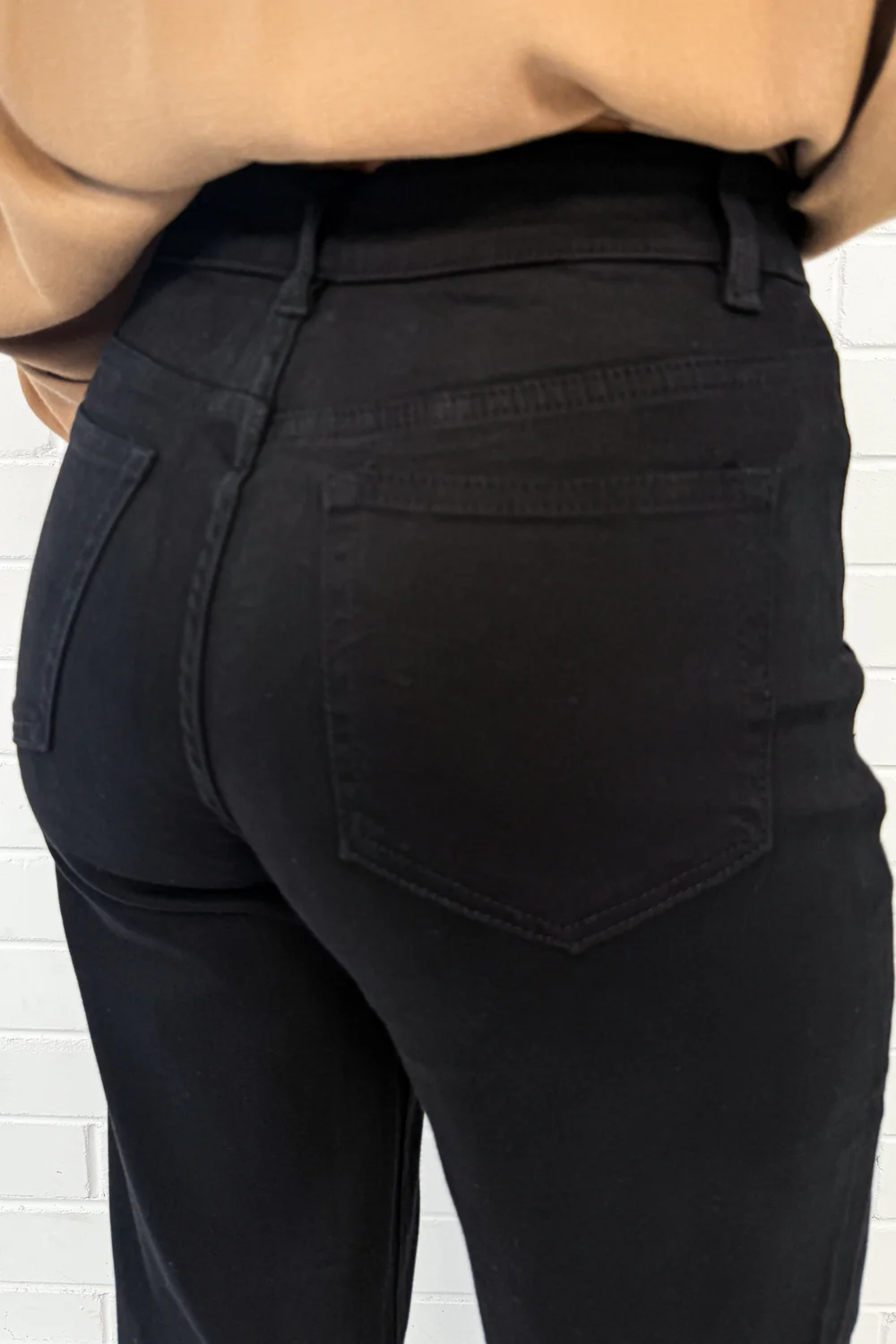 Whitley High Rise Wide Leg Jeans - Black - Image 12