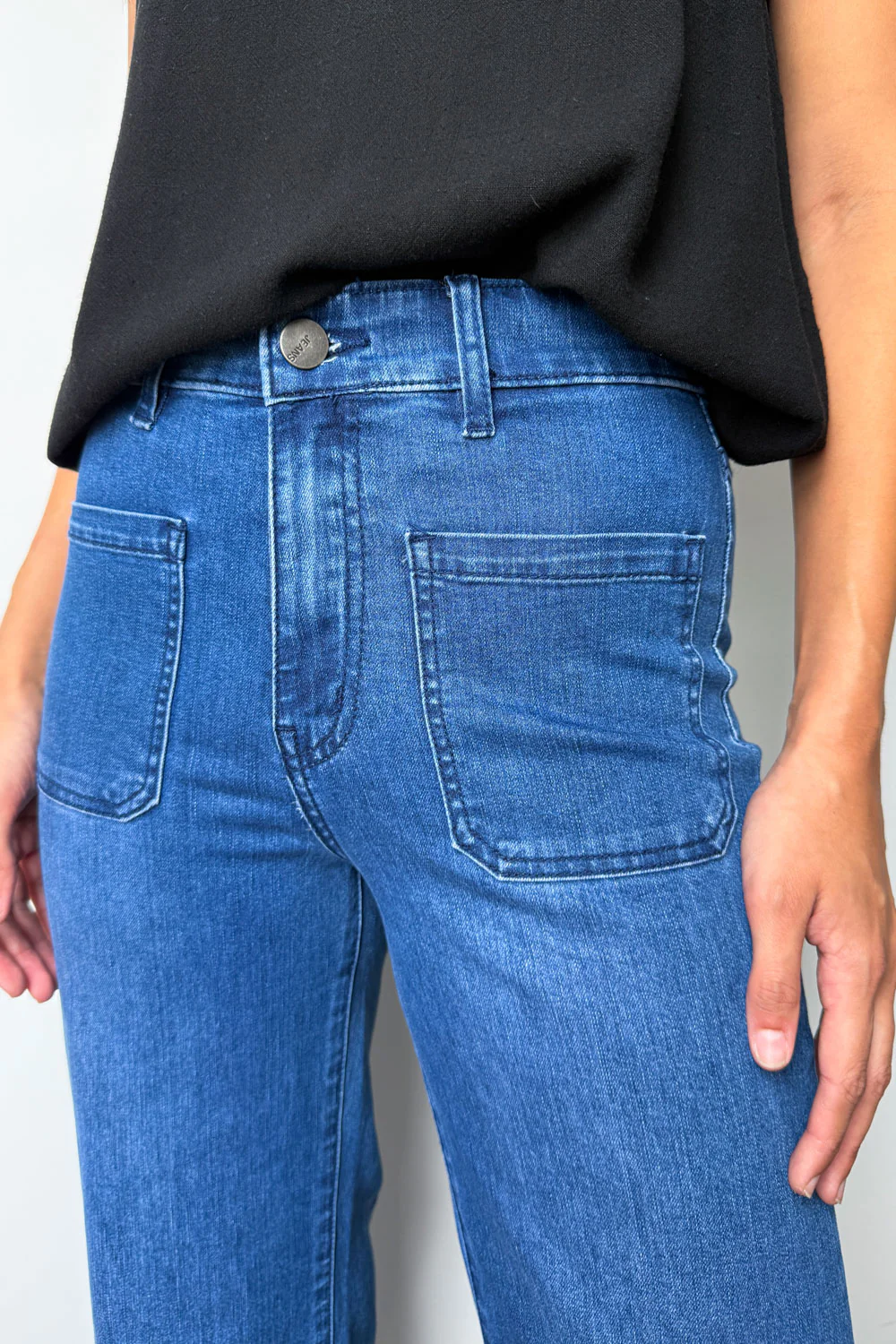 Whitley High Rise Wide Leg Jeans - Dark Denim - Image 7