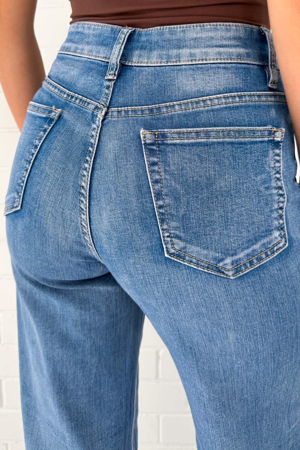 Whitley High Rise Wide Leg Jeans - Denim - Image 11