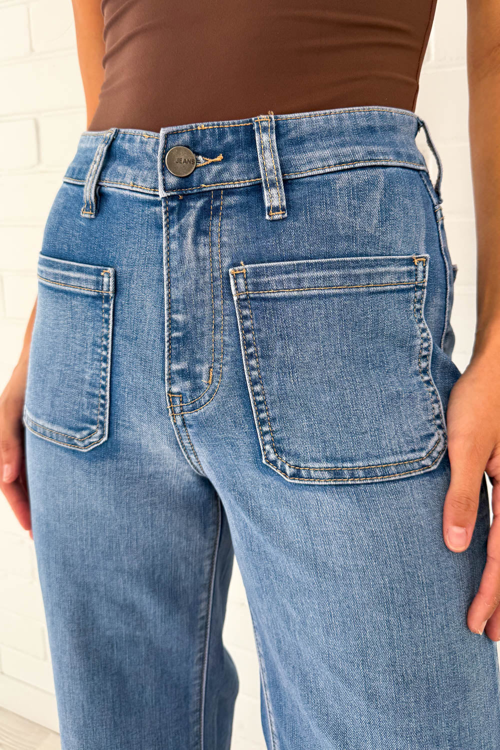 Whitley High Rise Wide Leg Jeans - Denim - Image 12