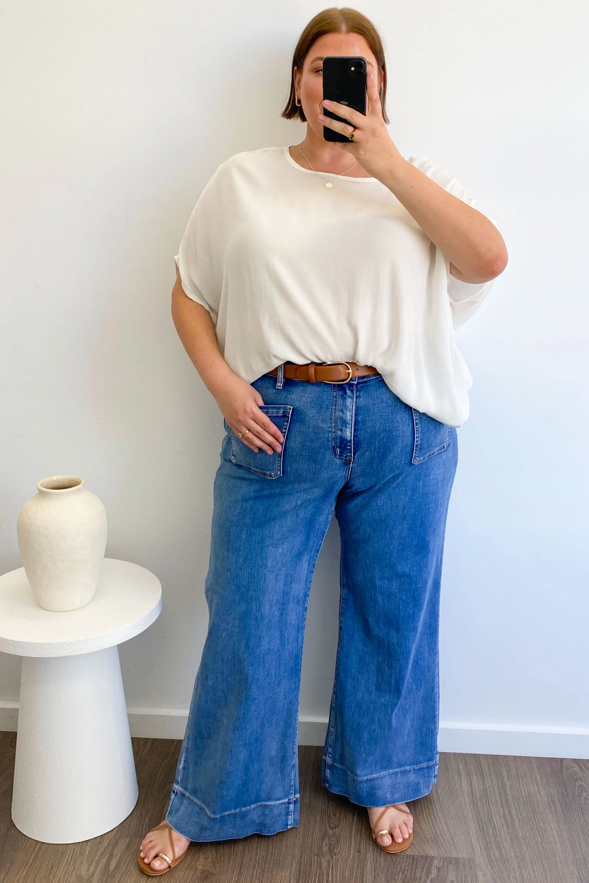 Whitley High Rise Wide Leg Jeans - Denim - Image 13