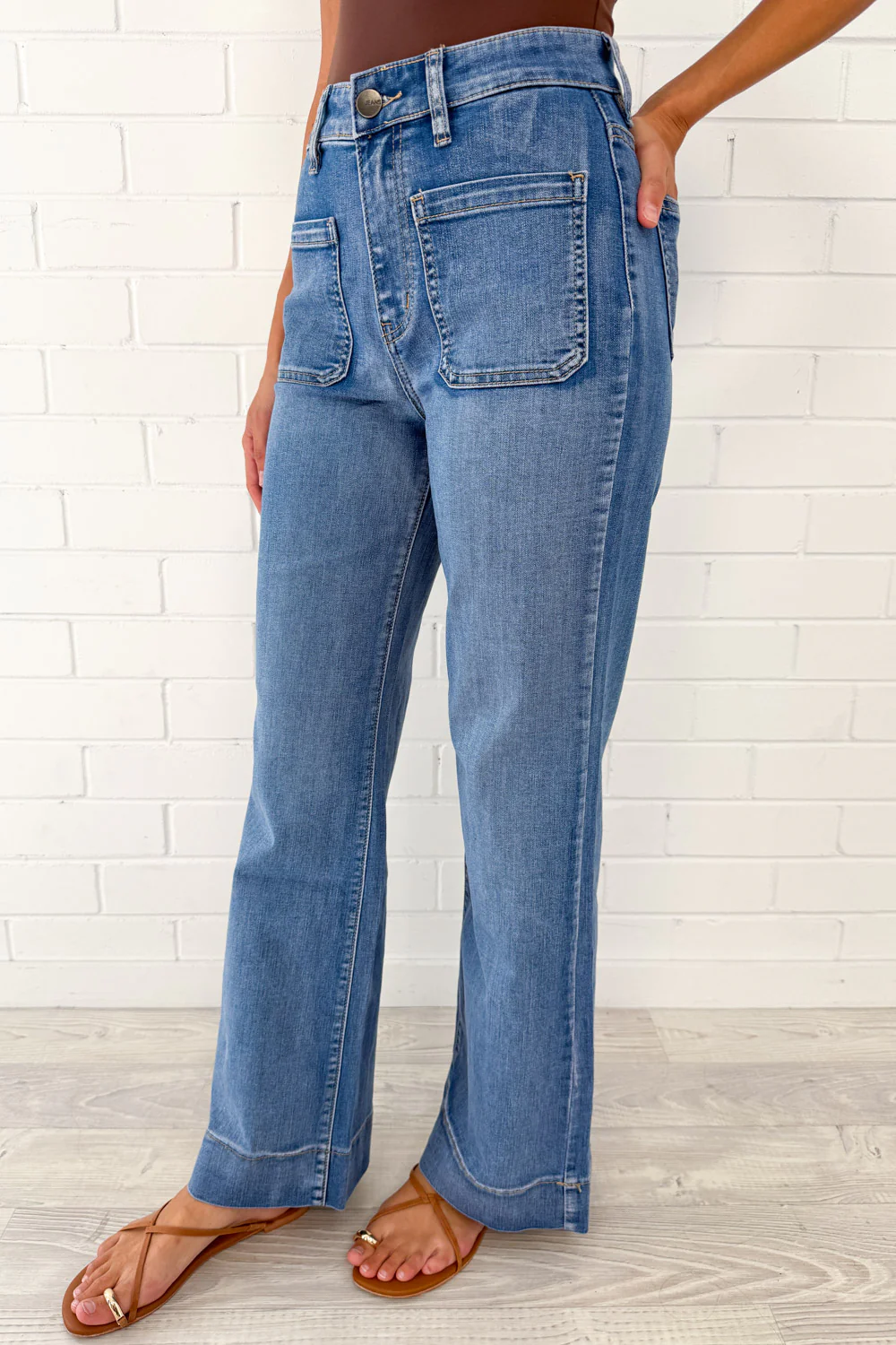Whitley High Rise Wide Leg Jeans - Denim - Image 14