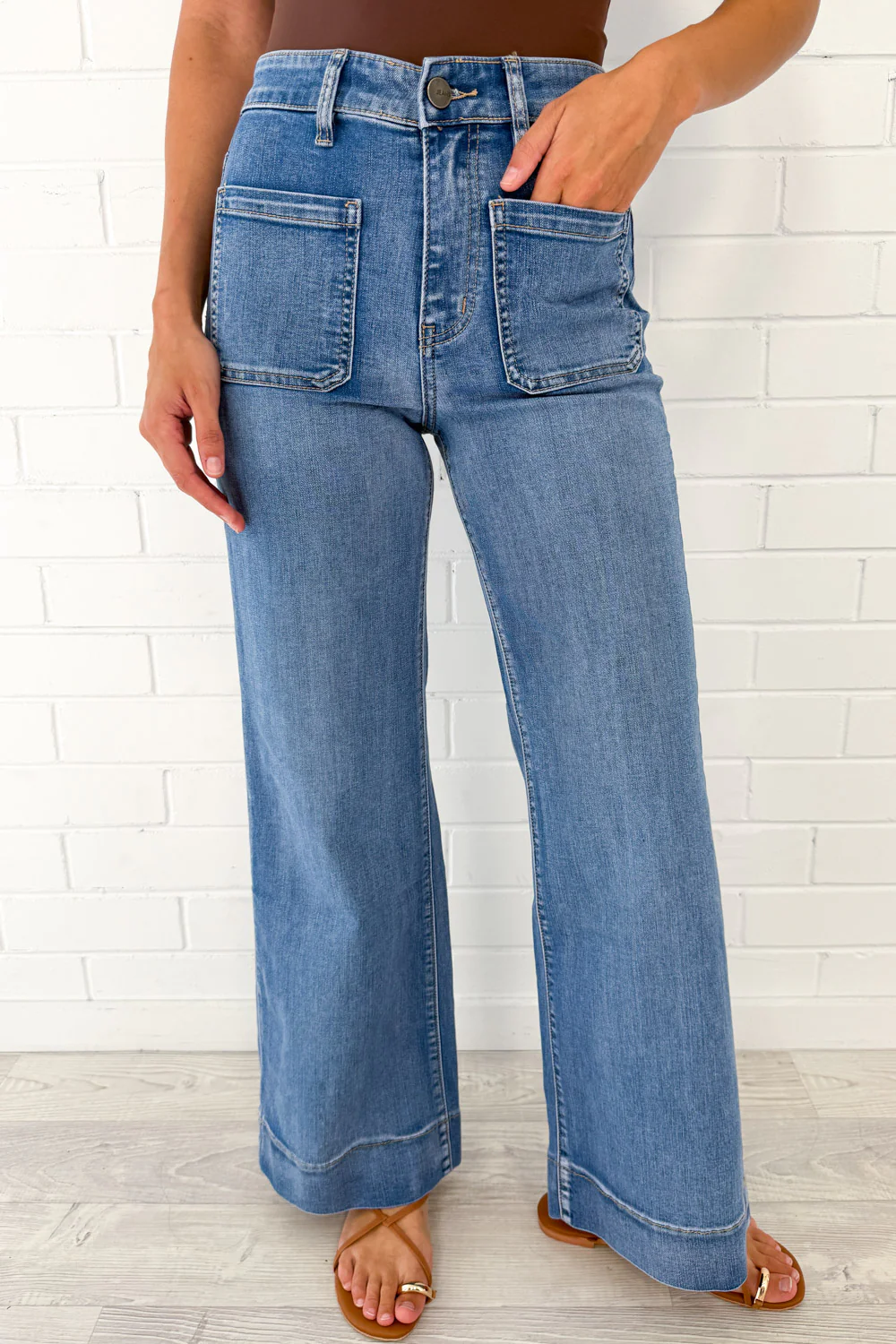Whitley High Rise Wide Leg Jeans - Denim - Image 15