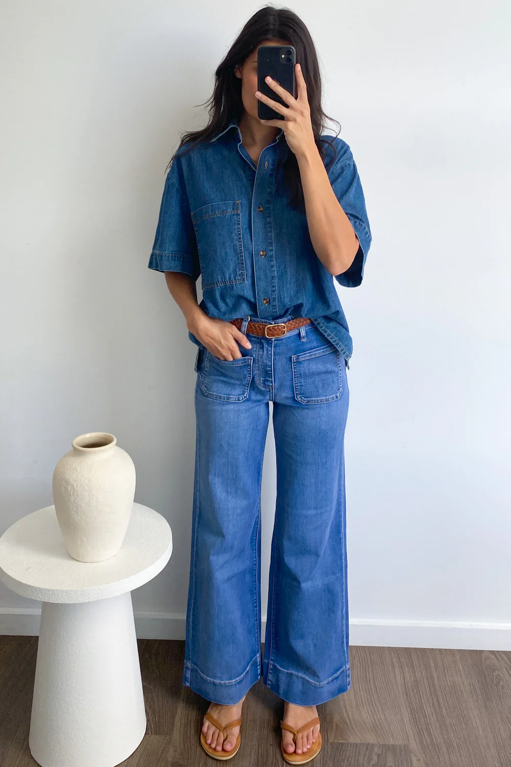Whitley High Rise Wide Leg Jeans - Denim - Image 18