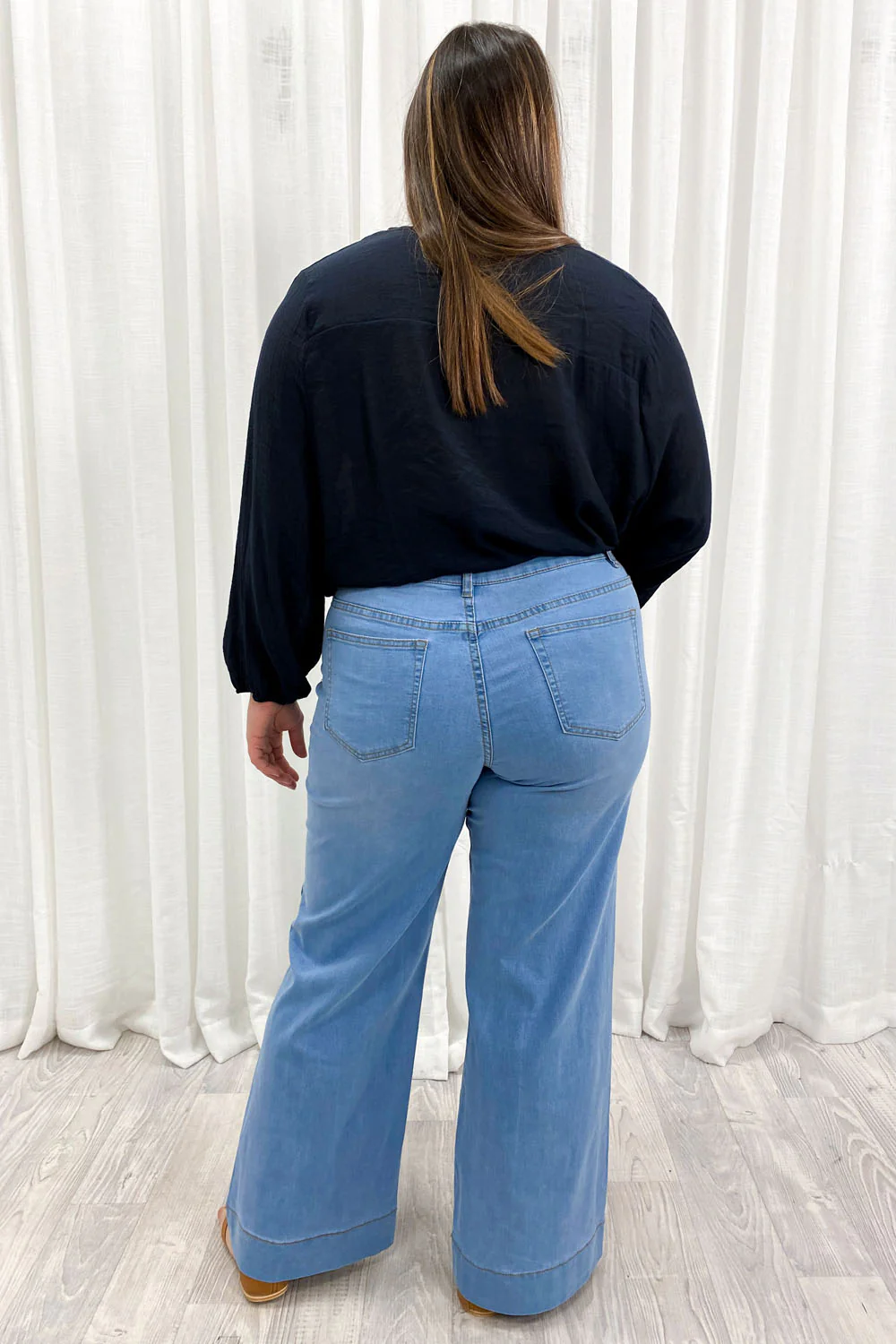 Whitley High Rise Wide Leg Jeans - Denim - Image 20