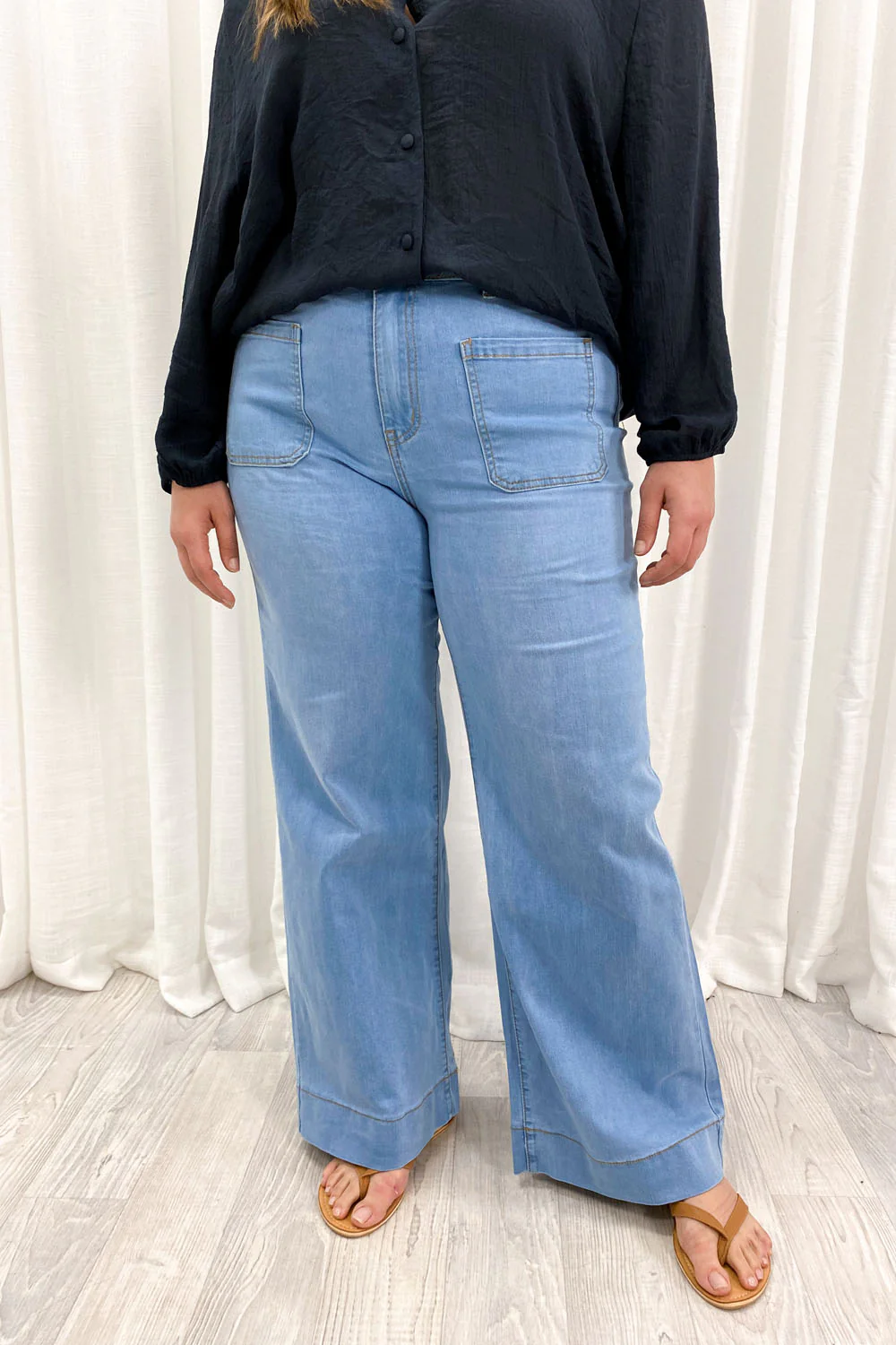 Whitley High Rise Wide Leg Jeans - Denim - Image 21