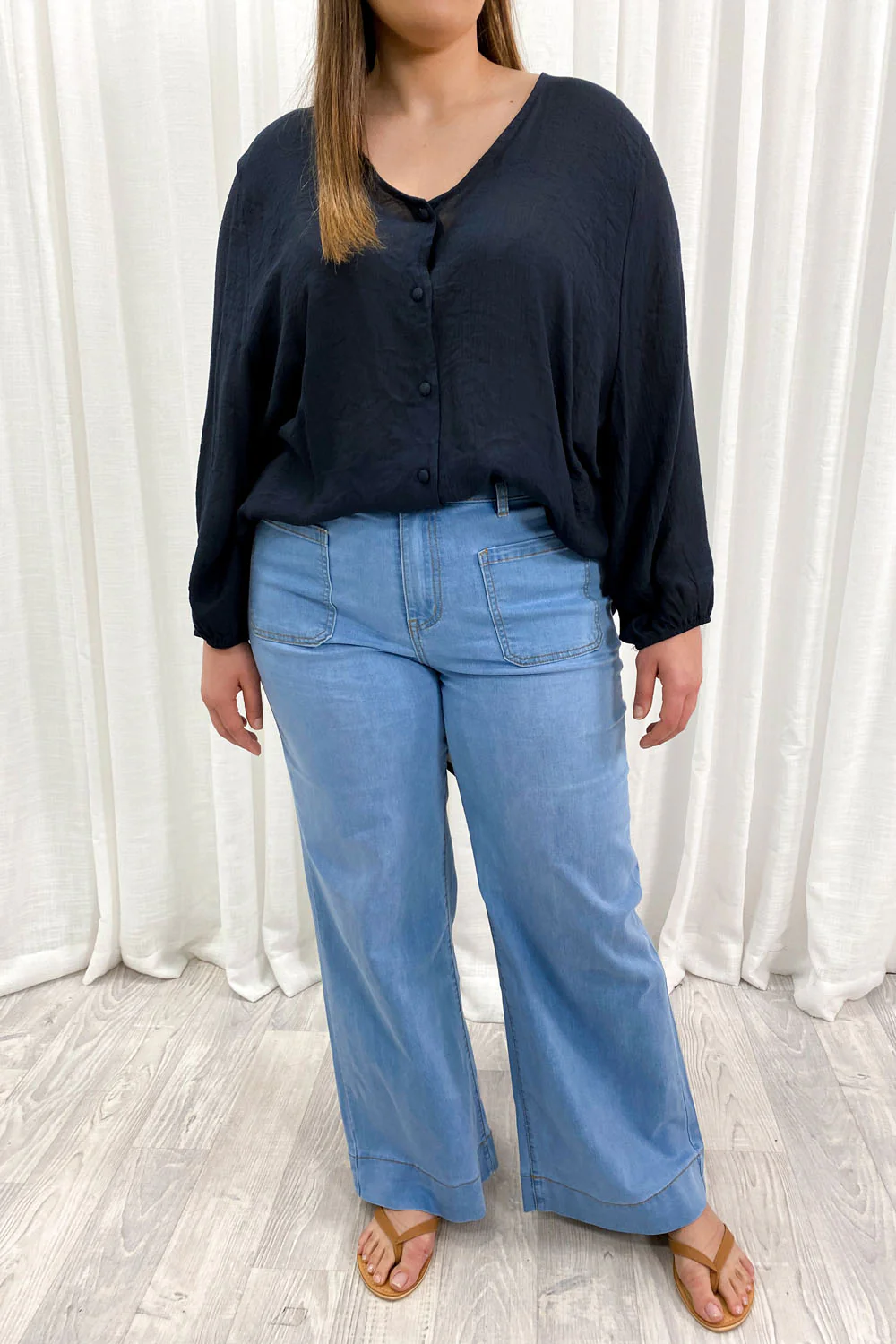 Whitley High Rise Wide Leg Jeans - Denim - Image 26