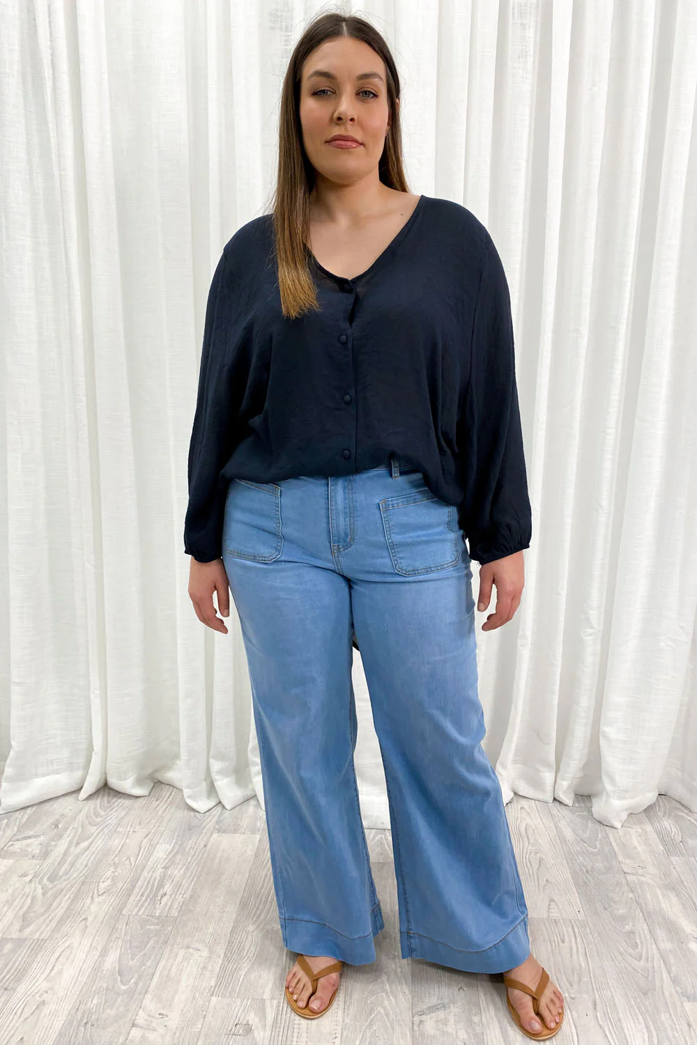 Whitley High Rise Wide Leg Jeans - Denim - Image 27